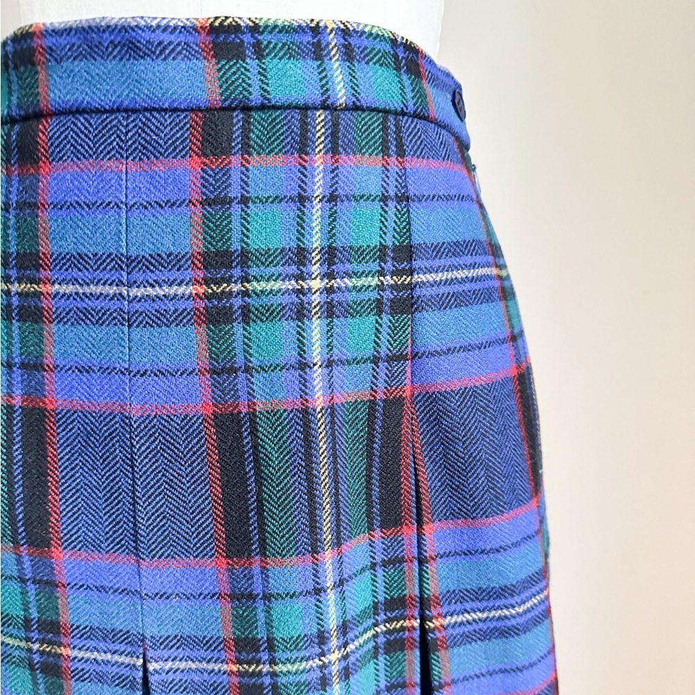 ⭐️3/$30⭐️ (bundle deal) Vintage 1980s Scottish Wool Plaid Midi Skirt / 24" waist - Picture 4 of 6
